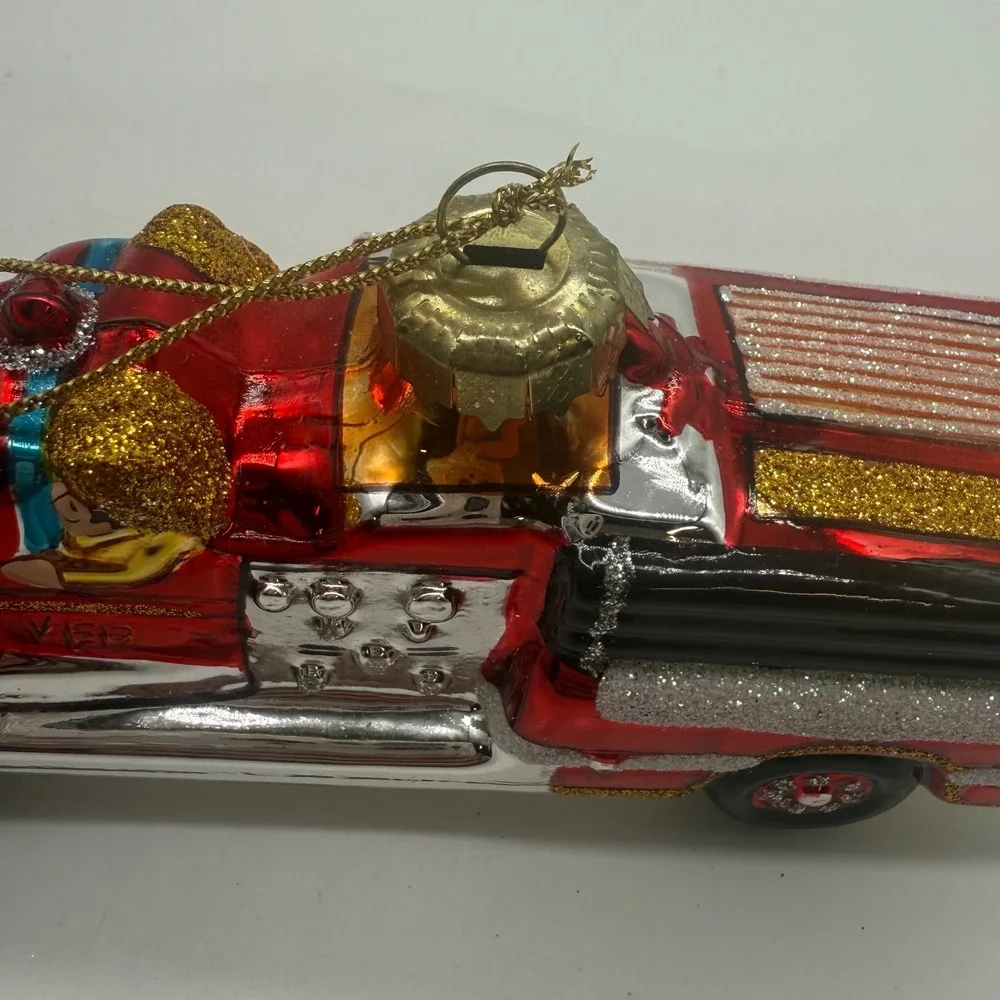 Firefighters Ornament‎ Collection 1957 Pumper blown glass Fire Truck 3rd Edition